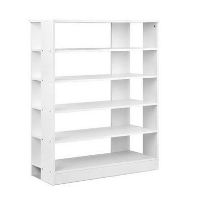 Shoe Rack 30 Pairs 6-Tier Shelf White