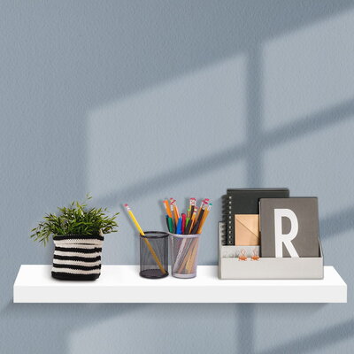 Wall Shelf Floating Bookshelf Rack 80cm White