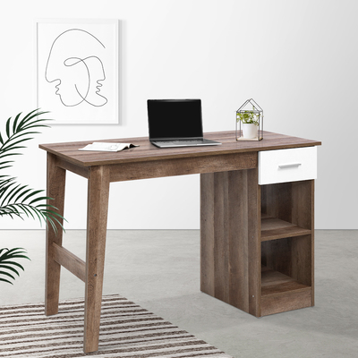 Scandinavian Office Computer Desk Student Study Table Workstation Shelf