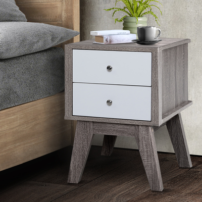 Bedside Tables Drawers Side Table Nightstand Storage Cabinet Wood