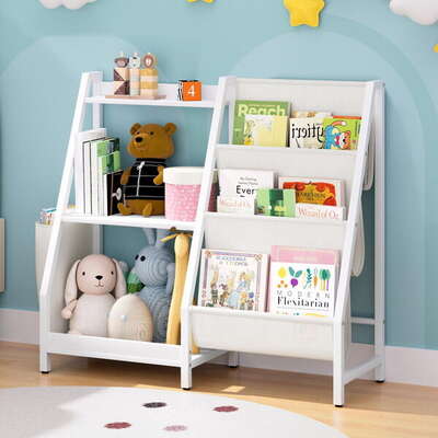  3-Tier Kids Bookshelf Bookcase Children Toy Storage Organizer Rack Display Shelf