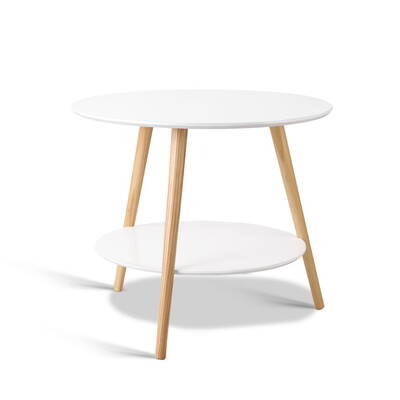 2 Tier Side Table - White