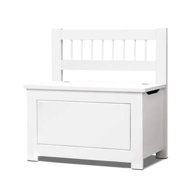 Kids Toy Box Storage Cabinet - White