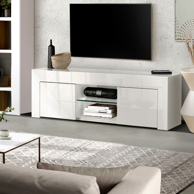 Entertainment Unit TV Cabinet 130cm White Ivan