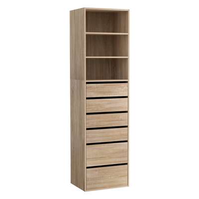 Tallboy Cabinet Pine 6 Chest of Drawers  Elegant Wooden Storage