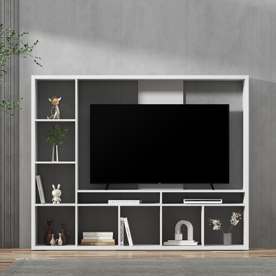 Entertainment Center Unit TV Stand Cabinet Open Shelves 183CM White
