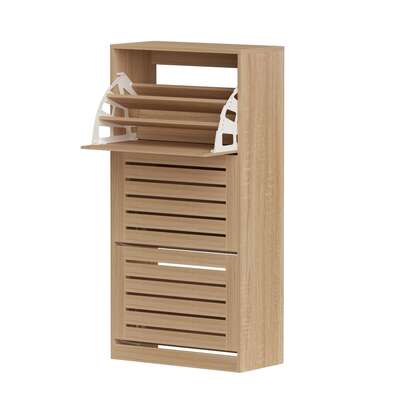 Shoe Cabinet Storage Drawer 45 Pairs Pine - Durable and Sturdy Design