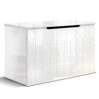 Baby Toy Box Nursery Wood Storage Chest Organizer - White