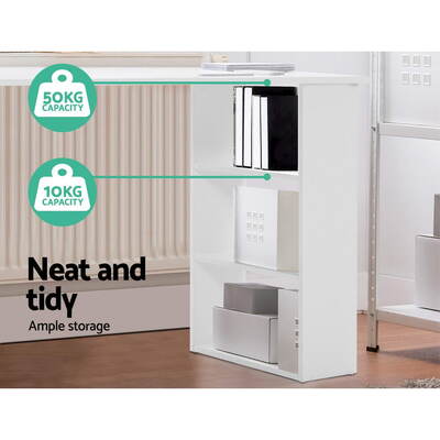 Computer Desk Drawer Shelf Cabinet White 120CM