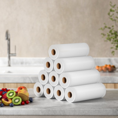 10 Rolls Food Vacuum Sealer Bags Heat Sealing Bag Pack 20CMX6M