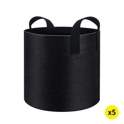 5pc Grow Bags 7 Gallon Fabric