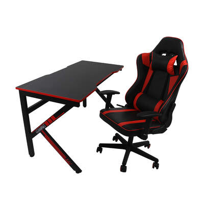 Gaming Chair Office Chair SK shaped Desk Red Chair+D51