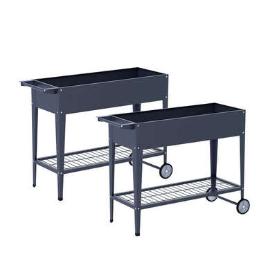 2x Elevated Raised Garden Beds 100x40x80cm Planter Boxes for Herbs