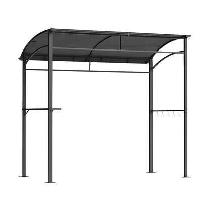  Gazebo Outdoor BBQ Grill Patio Garden Marquee Shade Shelter Shelf Hooks Grey
