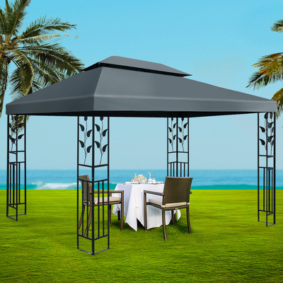 Gazebo 4X3M Party Marquee Outdoor Wedding Event Tent Iron Canopy