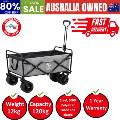 Garden Cart With Cargo Net Grey