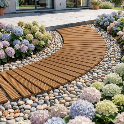 Roll-Out Wooden Garden Walkway Path 240cm | EXTG