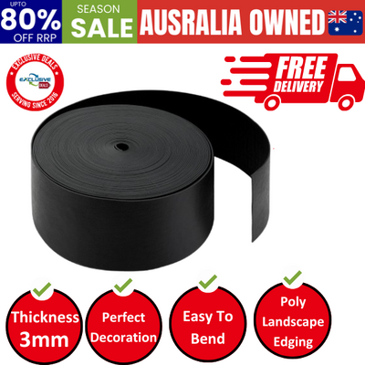 Garden Edging 15Cm X 10M Border Support Landscape Edge Black