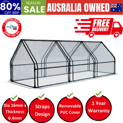 Compact Greenhouse: 270x92cm PVC Flower Garden Haven