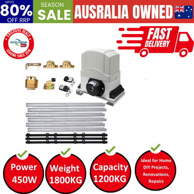 Sliding Gate Opener 1200Kg With Hardware Kit 4M Rail