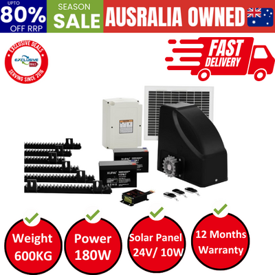 Solar-Powered Automatic Sliding Gate Opener