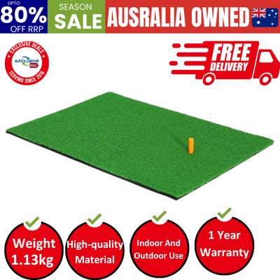 Golf Hitting Practice Mat Portable Driving Range Training Aid 80X60Cm