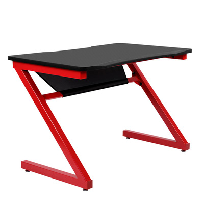 Gaming Desk Home Office Carbon Fiber Computer Table Racer Desks Black Red