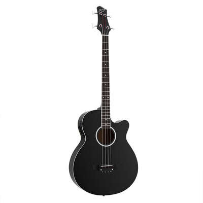 Acoustic Bass Guitar 43 Inch Black With 4 Band EQ