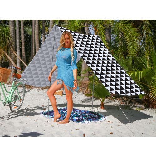 Good Vibes Summer Beach Tent Triangles 148 x 370cm
