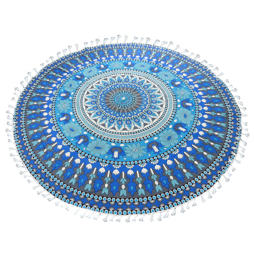 Mandala Towel with Terry Backing Poppy 180cm  