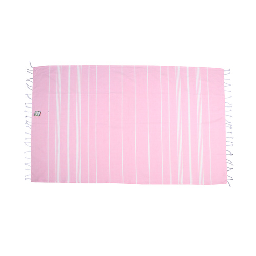 Turkish Towel Pastel Pink Stripe 100 x 170cm 