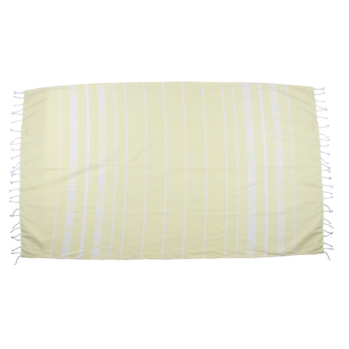 Turkish Towel Pastel Yellow Stripe 100 x 170cm 