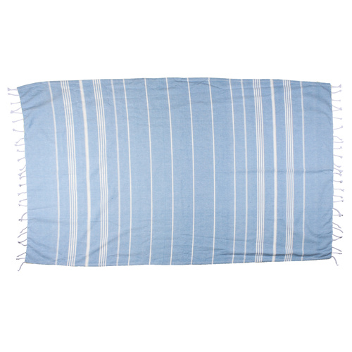 Turkish Towel Pastel Aqua Stripe 100 x 170cm 