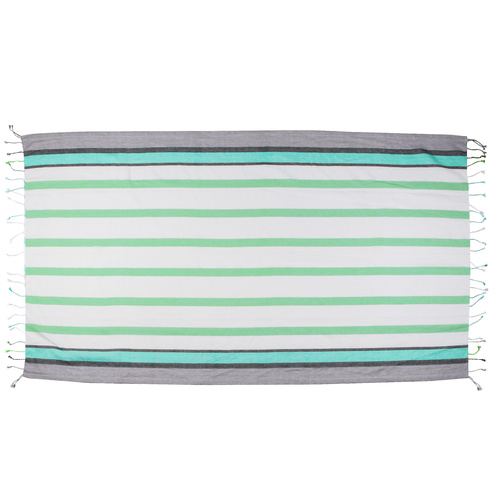 Turkish Towel Neon Stripe 100 x 170cm Green Blue