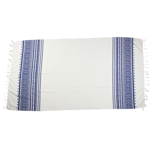 Turkish Towel Turkish Blue Band 100 x 170cm 