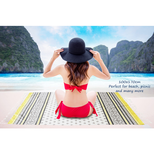 Turkish Towel Boho Bright 100 x 170cm Yellow