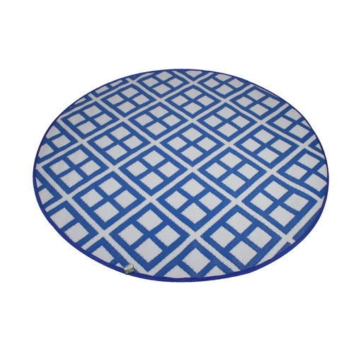 Round Outdoor Reversible Mat Weatherproof Window Design 200cm Diameter
