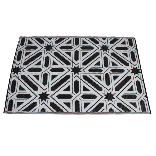 Rectangular Outdoor Reversible Mat Weatherproof Tile Design 120 x 180cm