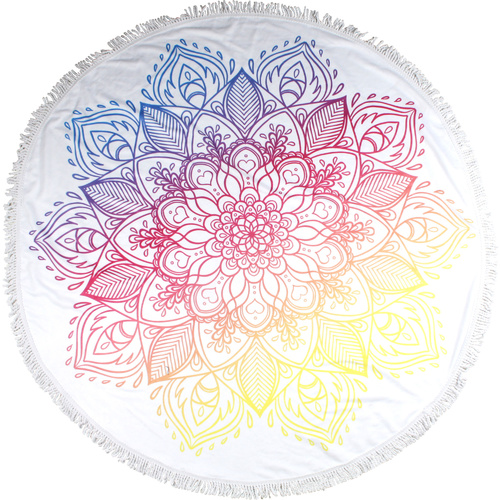 Round Beach Towels 150cm Microfibre Muiti Col 
