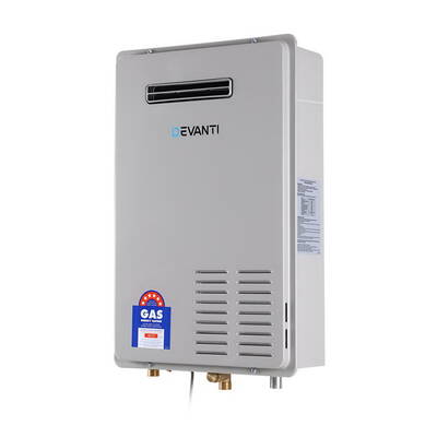 Devanti LPG Gas Water Heater 26L Home Instant Hot Outdoor Household Grey