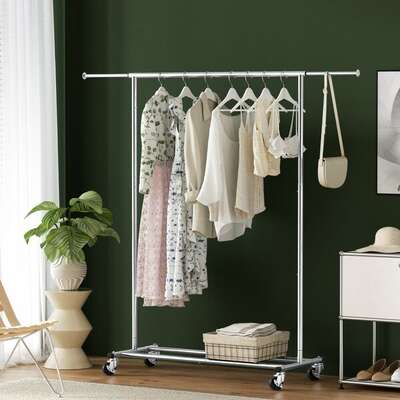 Clothes Rack Airer Rail Coat Stand Adjustable Hanger - Stylish