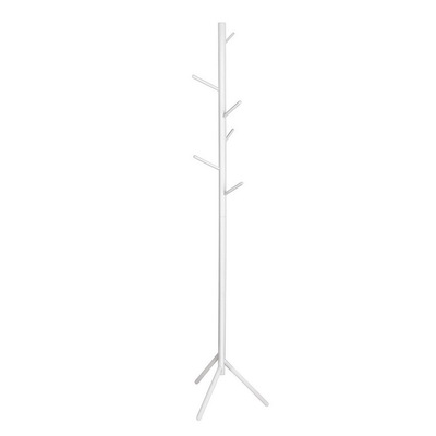 Wooden Clothes Stand with 6 Hooks - White