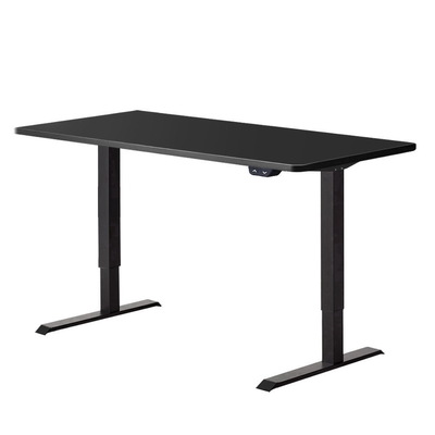 Standing Desk Sit Stand Up Riser Height Adjustable Motorised Electric Computer Laptop Table Black