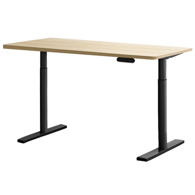 Standing Desk Motorised Electric Dual Motor White Oak 120CM
