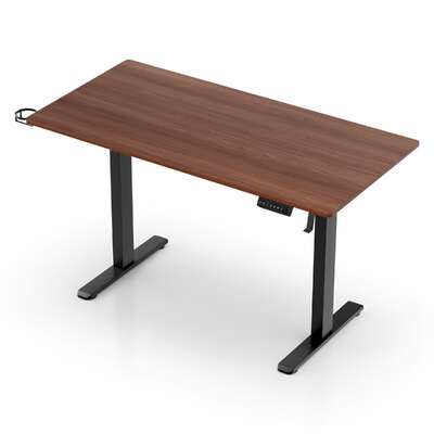 Standing Desk Motorised Dual Motor Electric Walnut 140cm Workstation