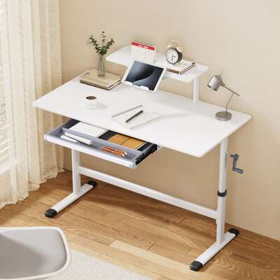 Height Adjustable Standing Desk Electric Workstation Computer Desk 120cm White