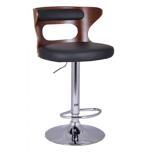 Luxury Style Noemi Wooden Bar Stool PU Leather 