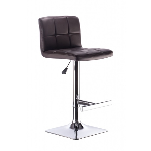 Set of 2 Black Chocolate Bar Stools with Gas Lift 