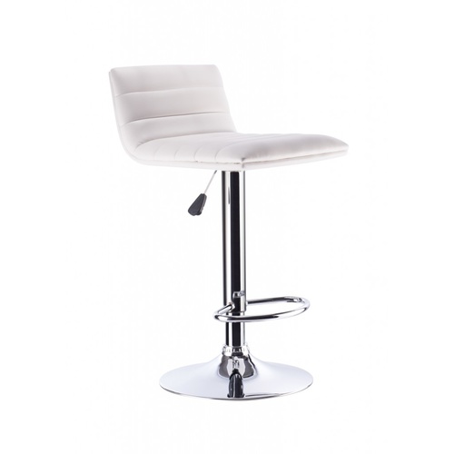 Set of 2 White Cinta Bar Stools with Gas Lift 