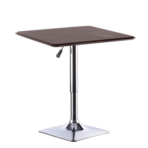 Set of 2 Square Chocolate Bar Tables with Gas Lift 